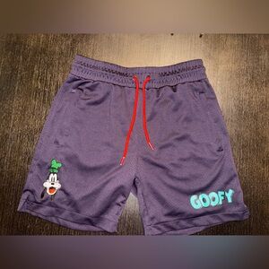 Disney Purple Athletic Shorts with Red Drawstring